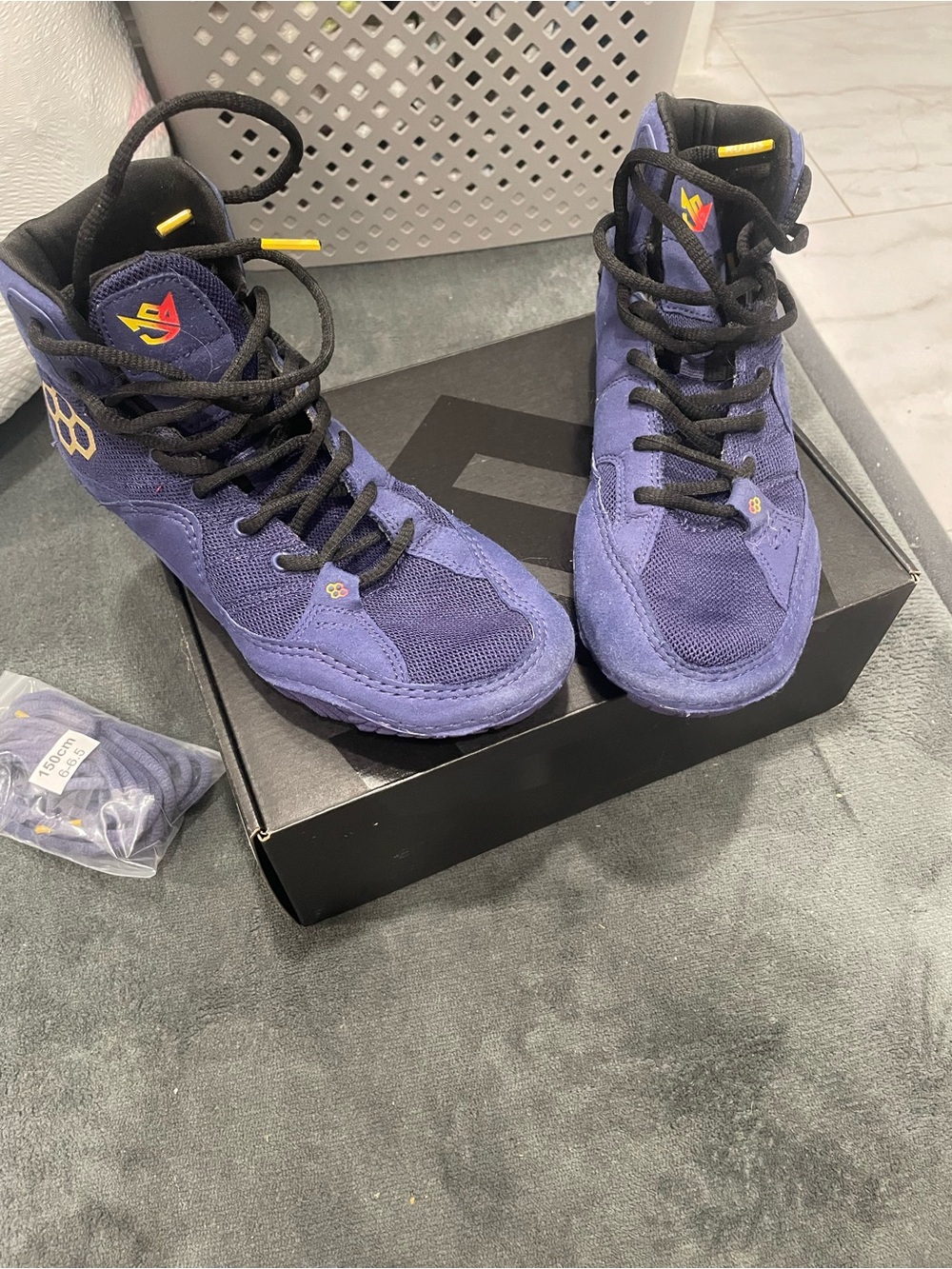 Women’s Purple High-Top Athletic Wrestling Shoes
